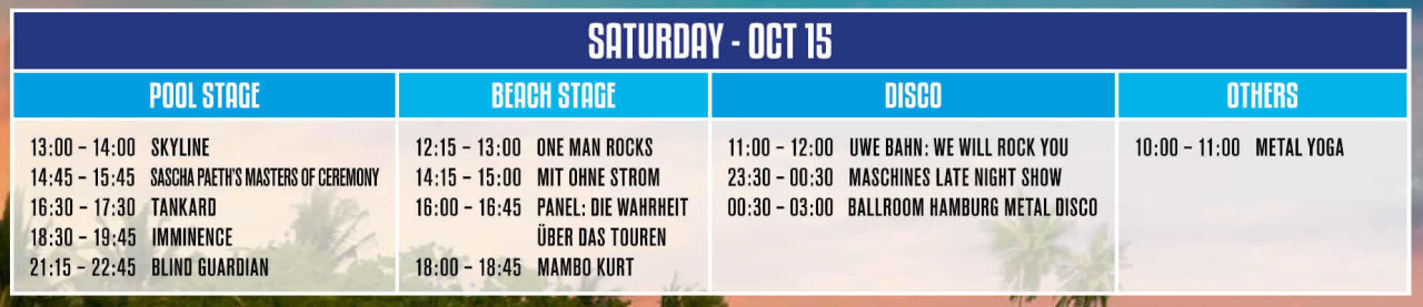 Running Order Day#6